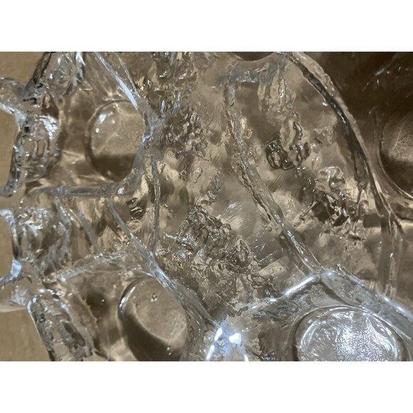 Muurla Finland Crystal Glass Candle Holder. Snowflake Form for 5 Tealights. 70’s - Picture 11 of 16